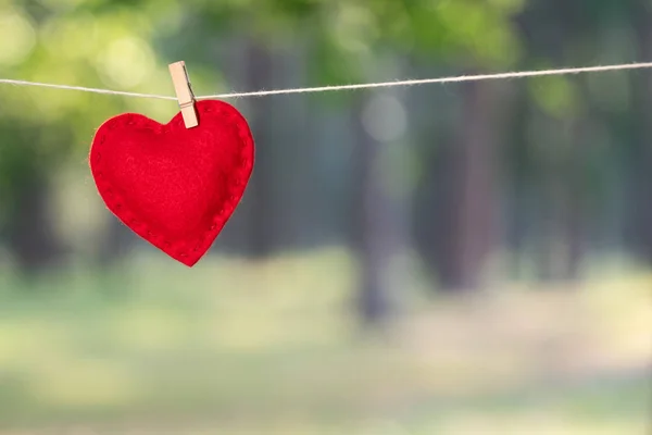 Valentinstag Hintergrund mit rotem Herz — Stockfoto