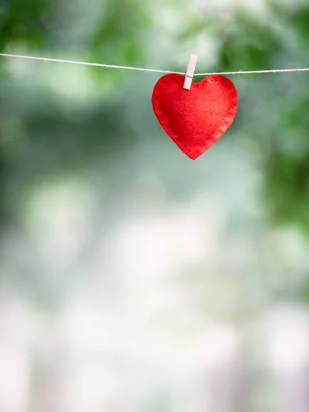 San Valentino sfondo con cuore rosso — Foto Stock