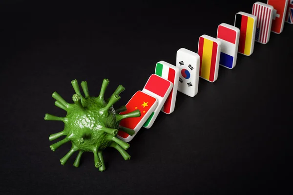 Covid Pandemie Coronavirus Verspreidt Zich Hele Wereld — Stockfoto