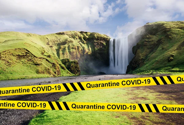 World Tourism Travel Covid Quarantine Iceland Collapse Tourism Industry — Stock Photo, Image