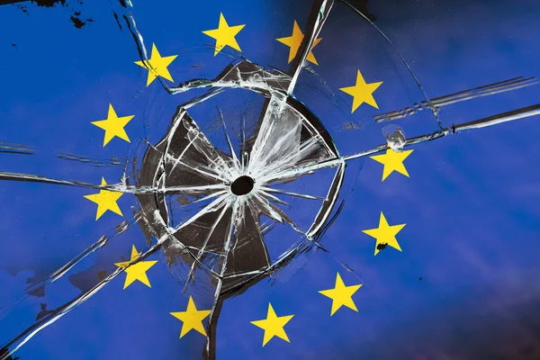 Colapso Unión Europea Desintegración Los Países Europeos Concepto —  Fotos de Stock