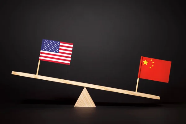 Lucha Por Liderazgo Influencia Económica Mundo Entre China Estados Unidos —  Fotos de Stock