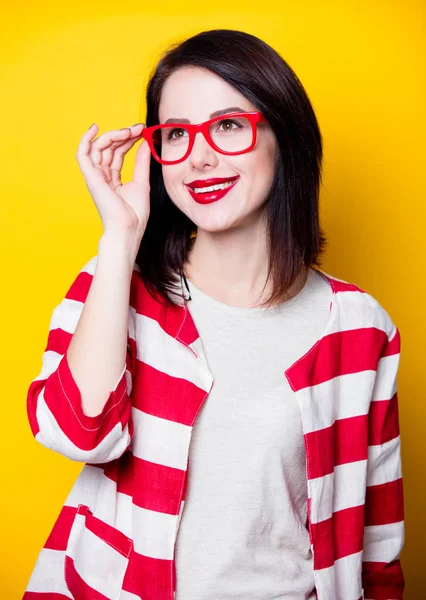 Frau mit Brille — Stockfoto