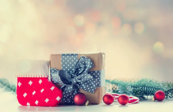 Weihnachtsgeschenkbox — Stockfoto