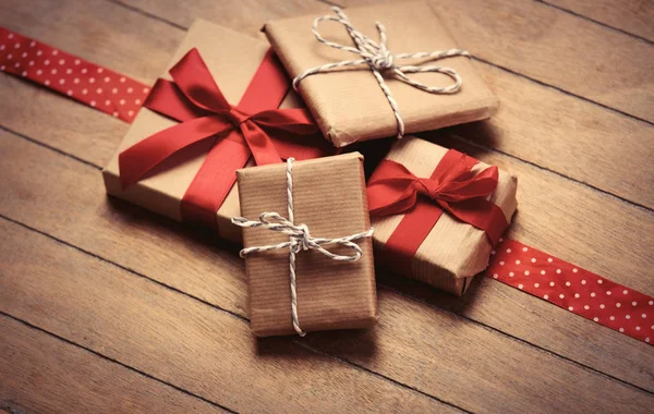 Gifts and ribbon — Stock Photo, Image