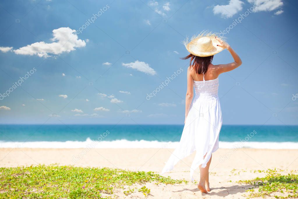 woman looking at sea