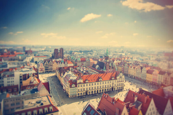 wonderful view of beautiful Wroclaw 