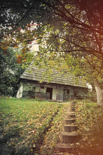 Vacker utsikt över byn hus — Stockfoto