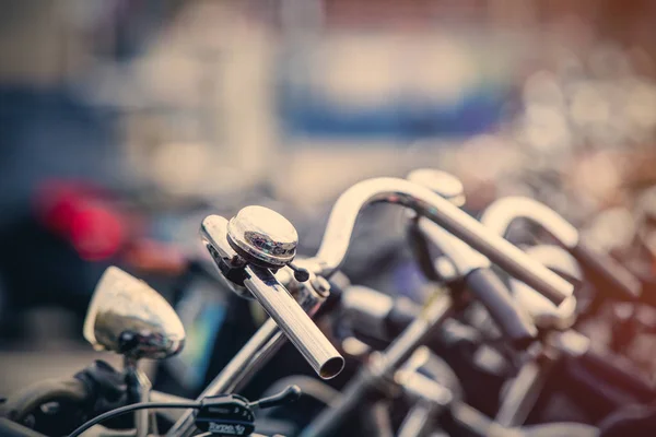 Vista sobre la cadena de bicicletas frías —  Fotos de Stock