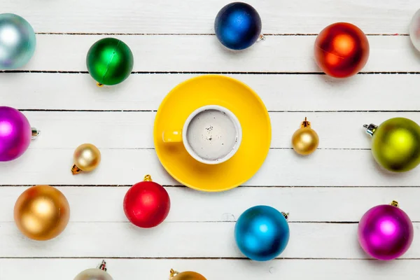 Photo of yellow cup of coffee — Stock Photo, Image