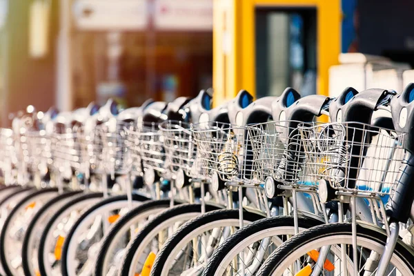 Openbare fietsen in Luxemburg — Stockfoto