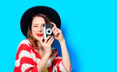 bağbozumu kamera kadınla 