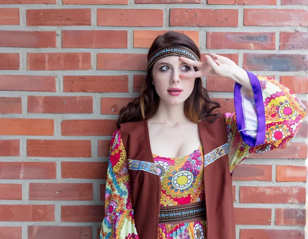 Ritratto di giovane ragazza hippie — Foto Stock