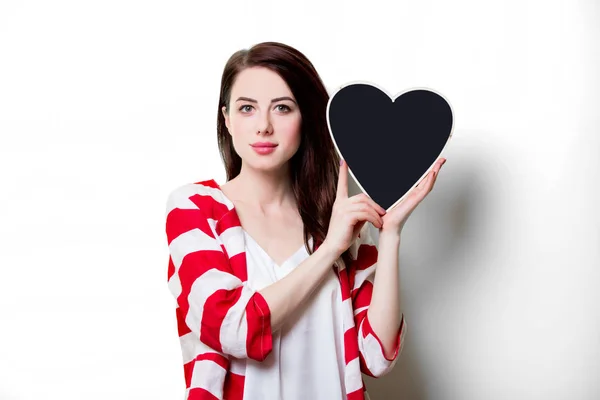 Mujer joven con tabla — Foto de Stock