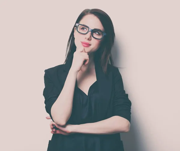 Fiatal nő, szemüvegek — Stock Fotó