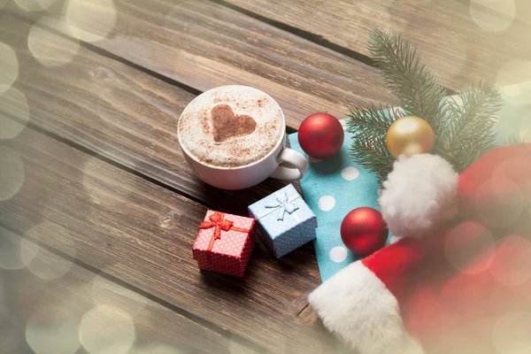 Gift box with Christmas balls — Stock Photo, Image
