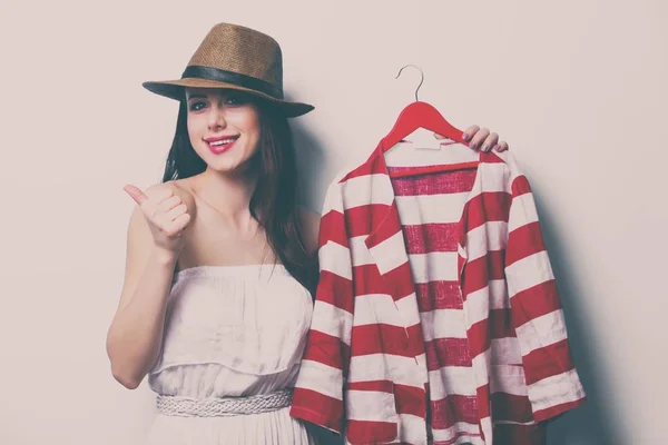 Young woman with jacket — Stock Photo, Image