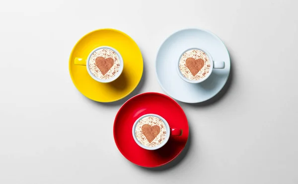 Three cups of coffee — Stock Photo, Image