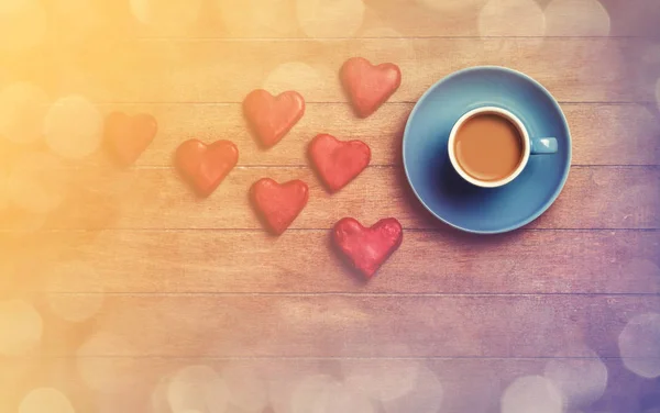 Tazza di caffè e biscotti — Foto Stock