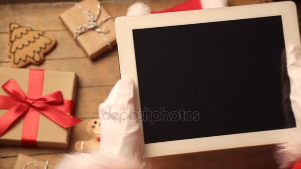 圣诞老人控股黑板 — 图库视频影像
