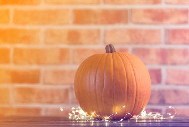 Kabak peri ışıkları ile 