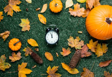 Turuncu kabak ve çalar saat