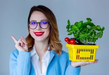 Kadın ceket otlar ile