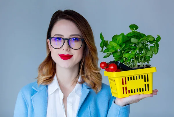 Kadın ceket otlar ile