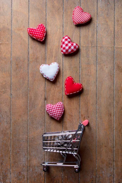 Supermarket vozíku a hračky — Stock fotografie