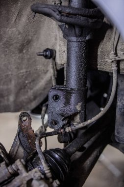 Metal eski araba ayrıntıları