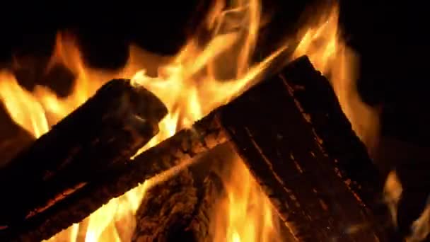 vue rapprochée de la flamme d'une bûche en feu 