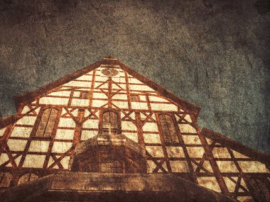 Old german half-timbered Protestants Church. clipart