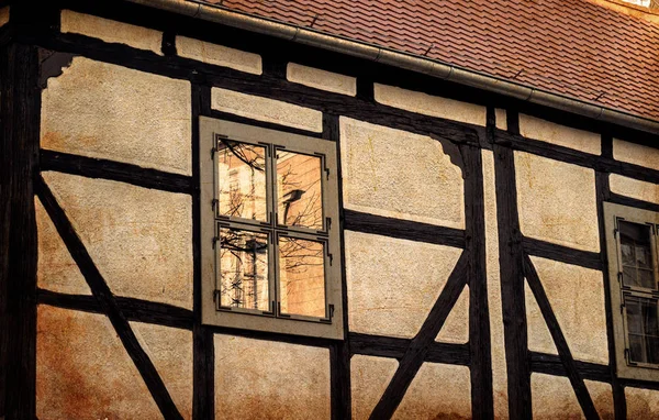 Half-timbered house in Silesia, Poland — Stock Photo, Image