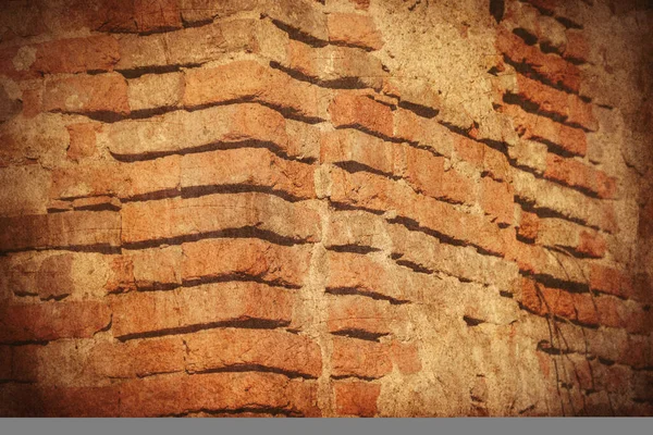 Closeup view on old brick wall of abandoned building — Stock Photo, Image