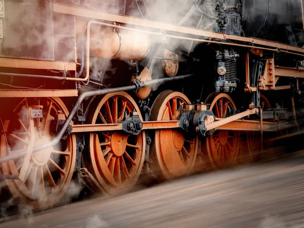 Vintage Trains Steam Move — Stock Photo, Image