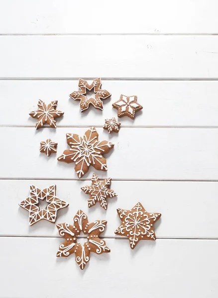 Gingerbread Cookies White Background Stock Image