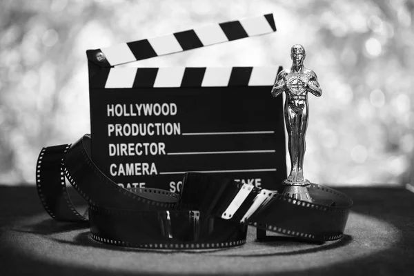 Movie award black and white — Stock Photo, Image