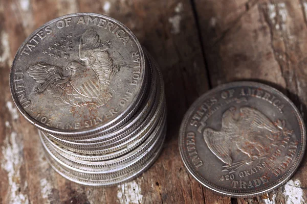 Stack of old coins — Stock Photo, Image