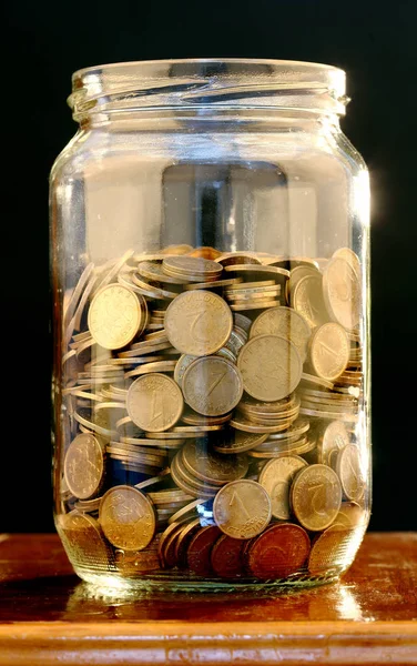 coins in jar