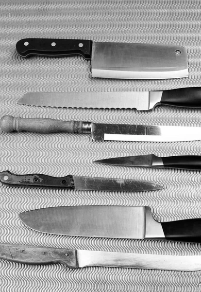 各类厨房刀具 — 图库照片