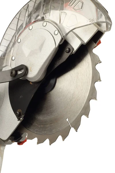 Mitre saw over white — Stock Photo, Image