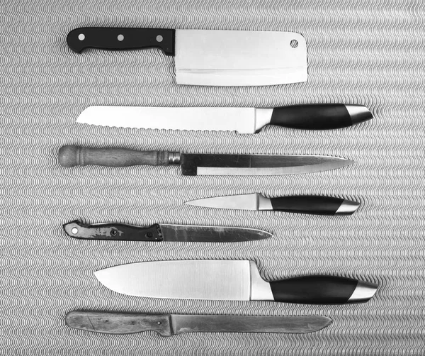 Divers couteaux de cuisine — Photo