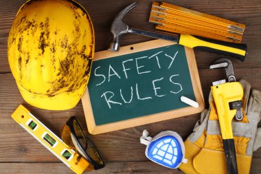 Emniyet kuralları konsepti