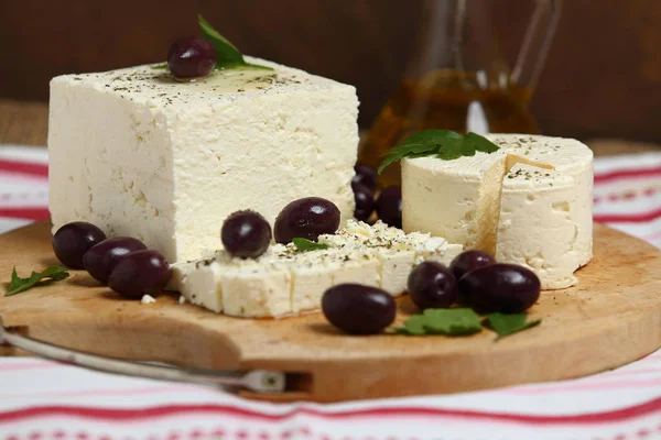 Formaggio feta bianco — Foto Stock