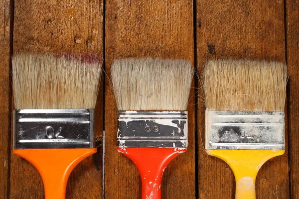 Three  paint brushes — Stock Photo, Image