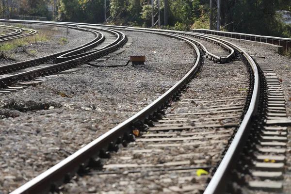 Railroad tracks weergave — Stockfoto