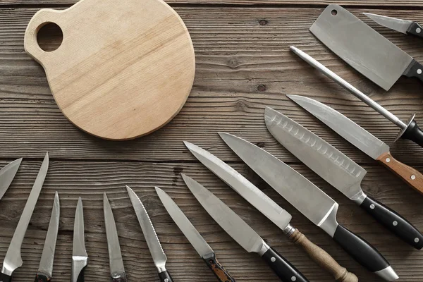 各类厨房刀具 — 图库照片