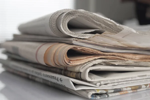 Stack of newspapers — Stock Photo, Image