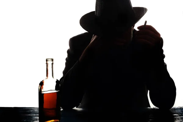 A drinking man — Stock Photo, Image