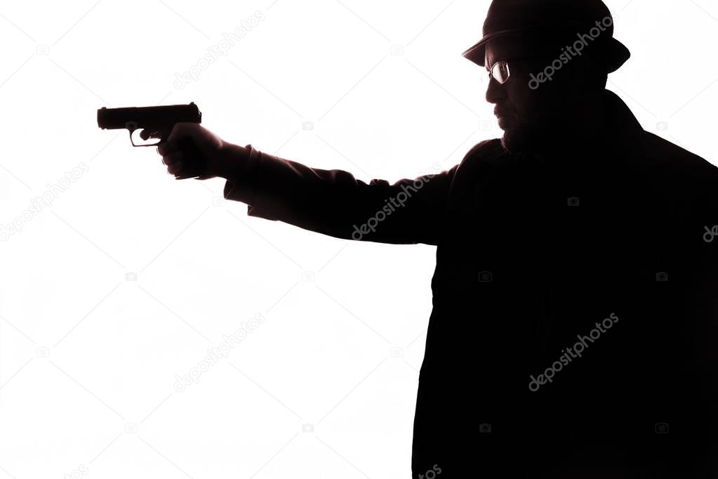  man with gun silhouette